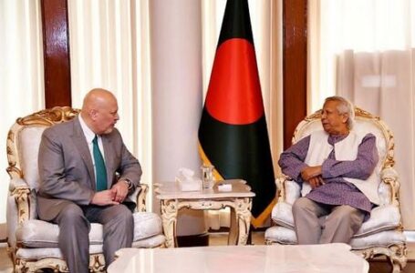 ICC Prosecutor Karim A Khan meets Bangladesh's Chief Adviser Muhammad Yunus in Dhaka to discuss issues concerning Rohingya crisis - PID photo