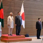 জাপানের প্রধানমন্ত্রীর কার্যালয়ে পৌঁছালে প্রধান উপদেষ্টাকে গার্ড অব অনার দেওয়া হয়। ছবি: প্রধান উপদেষ্টার ফেসবুক।