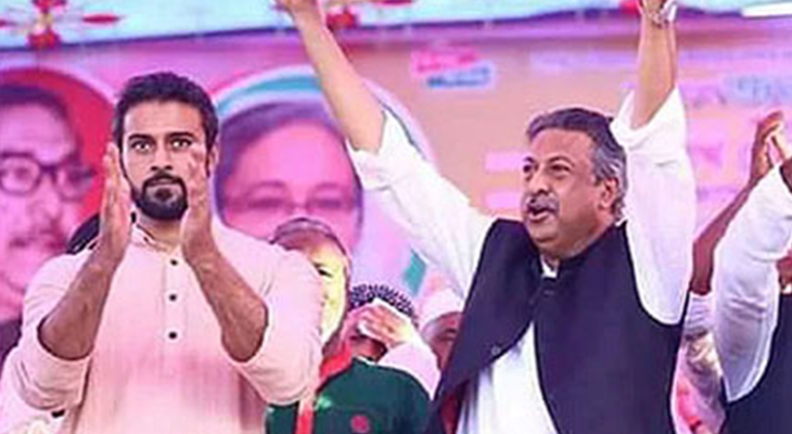 সাবেক সংসদ সদস্য শেখ হেলাল উদ্দীন ও তার ছেলে শেখ সারহান নাসের তন্ময়। ছবি – সংগৃহীত বাবা ও ছেলের বিরুদ্ধে ২০০ কোটি টাকার চাঁদাবাজির মামলা
