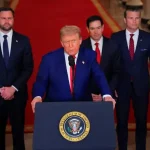 হামলা শেষে হোয়াইট হাউস থেকে জাতির উদ্দেশে ভাষণ দিয়েছেন ট্রাম্প।