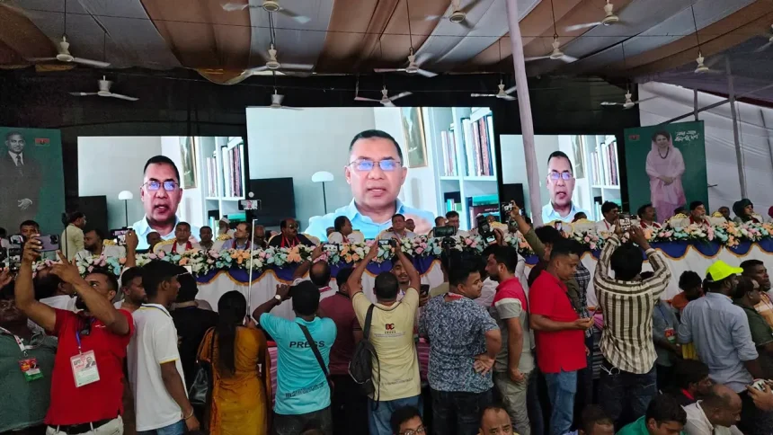 ঐক্যের ডাক দিয়ে কুমিল্লা সম্মেলনে ভার্চুয়ালি বক্তব্য তারেক রহমানের