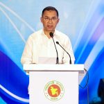 প্রধানমন্ত্রী তারেক রহমান আজ দুপুরে রাজধানীর শাহবাগে শহীদ আবু সাঈদ ইন্টারন্যাশনাল কনভেনশন সেন্টারে ‘জাতীয় আইনগত সহায়তা দিবস-২০২৬’-এর উদ্বোধনী অনুষ্ঠানে বক্তব্য দেন। ছবি : পিএমও